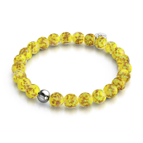 Saffron | .925 Sterling Silver | Firefly Glass Bracelet